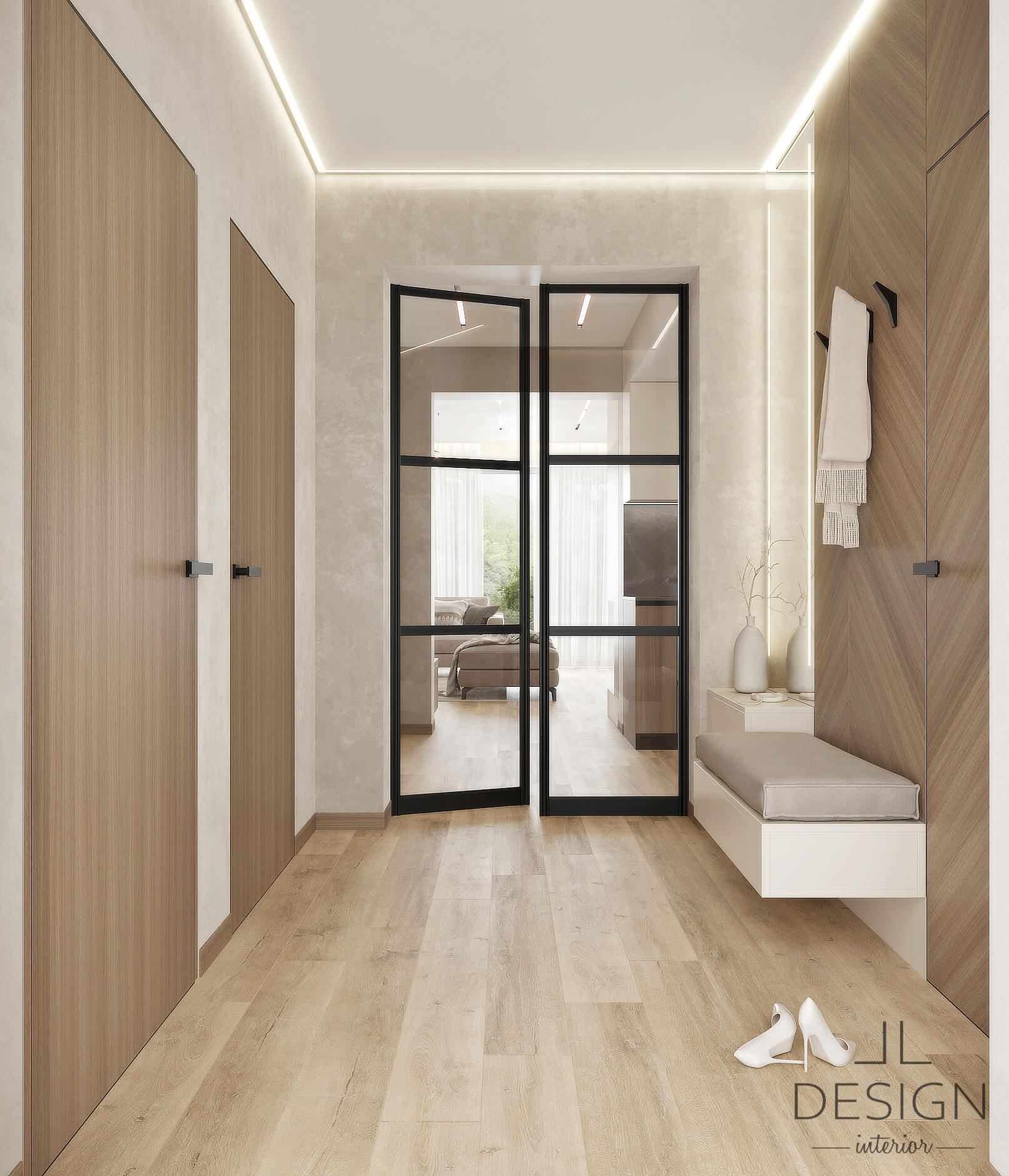 Interiérový dizajn vstup - Rodinný dom vo Zvolene - LL design