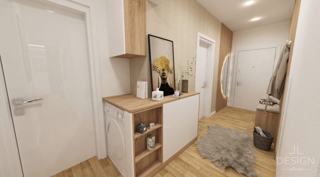 Interiérový dizajn chodba- Mestský byt v Žiari nad Hronom - LL design