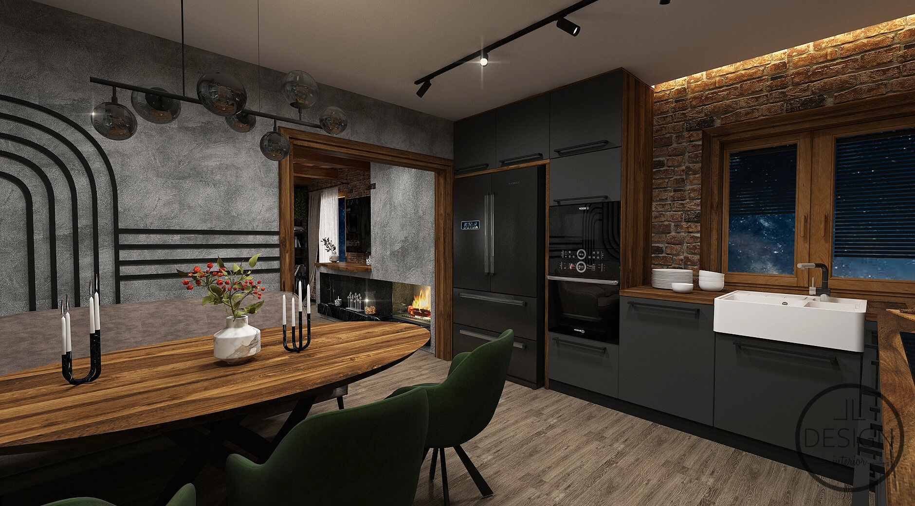 Interiérový dizajn kuchyňa - Rodinný dom Záježová - LL design
