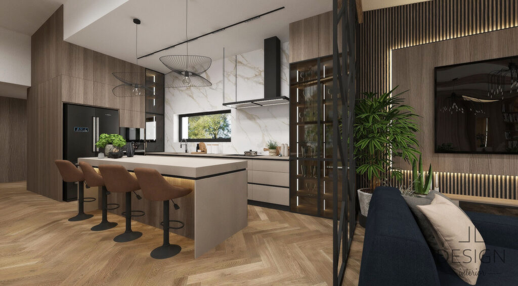 Interiérový dizajn kuchyňa - Rodinný dom na Stožku - LL design