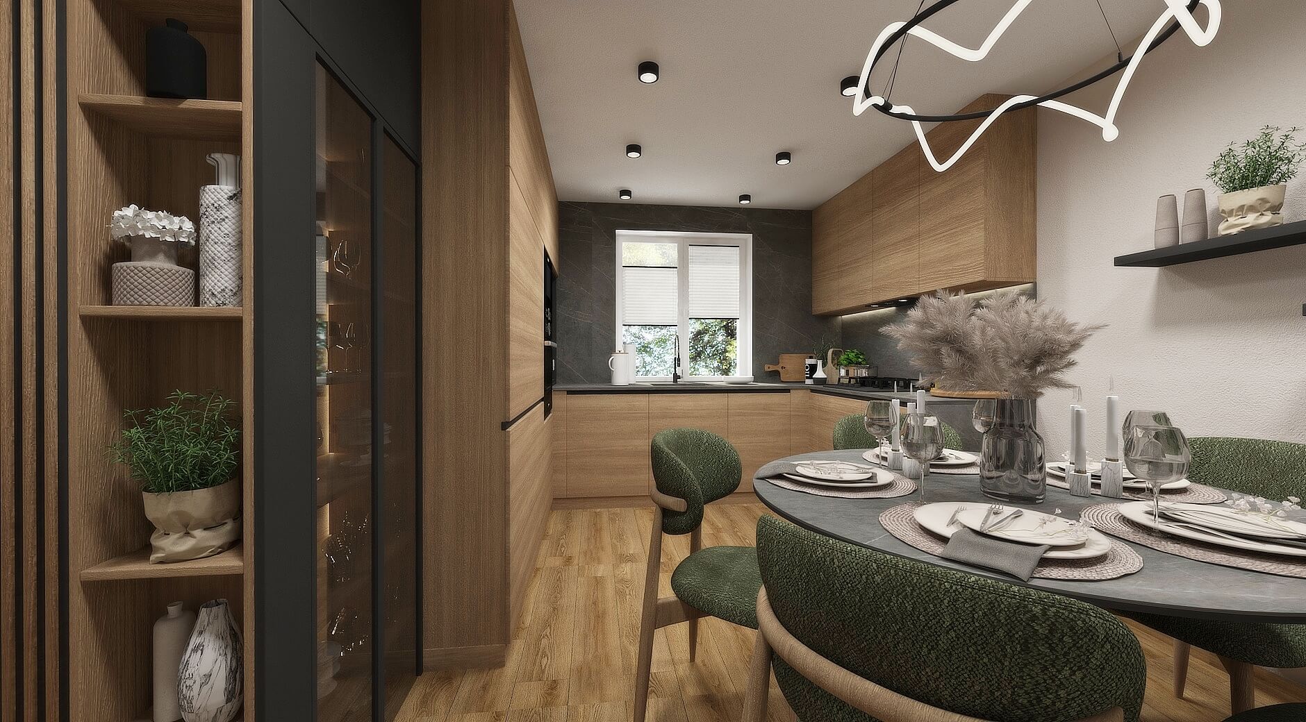 Interiérový dizajn kuchyňa - Rodinný dom vo Zvolene - LL design