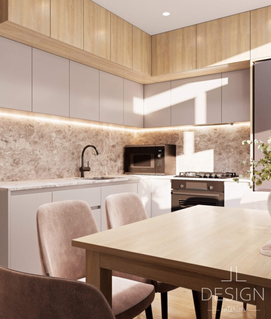 Interiérový dizajn kuchyňa - Mestský byt v Detve - LL design