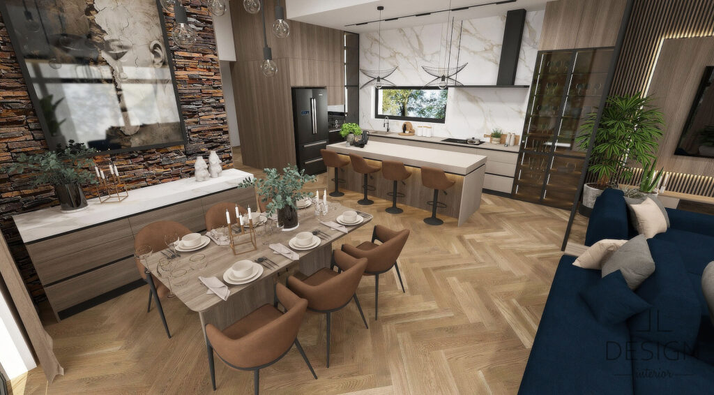 Interiérový dizajn kuchyňa - Rodinný dom na Stožku - LL design