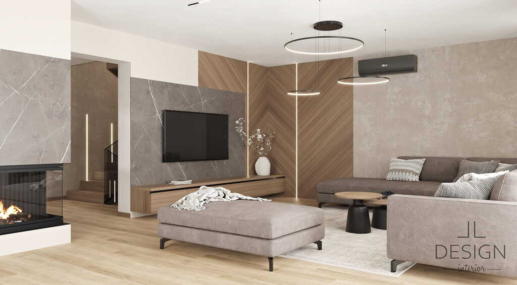 Interiérový dizajn obývačka - Rodinný dom vo Zvolene - LL design