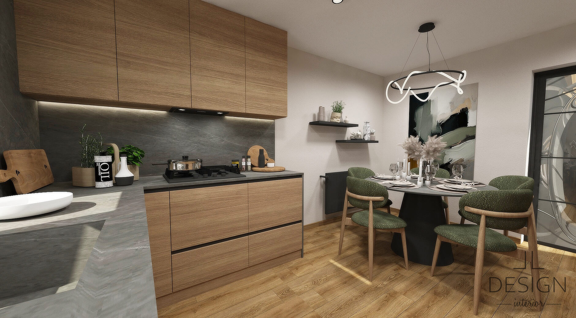 Interiérový dizajn kuchyňa - Rodinný dom vo Zvolene - LL design