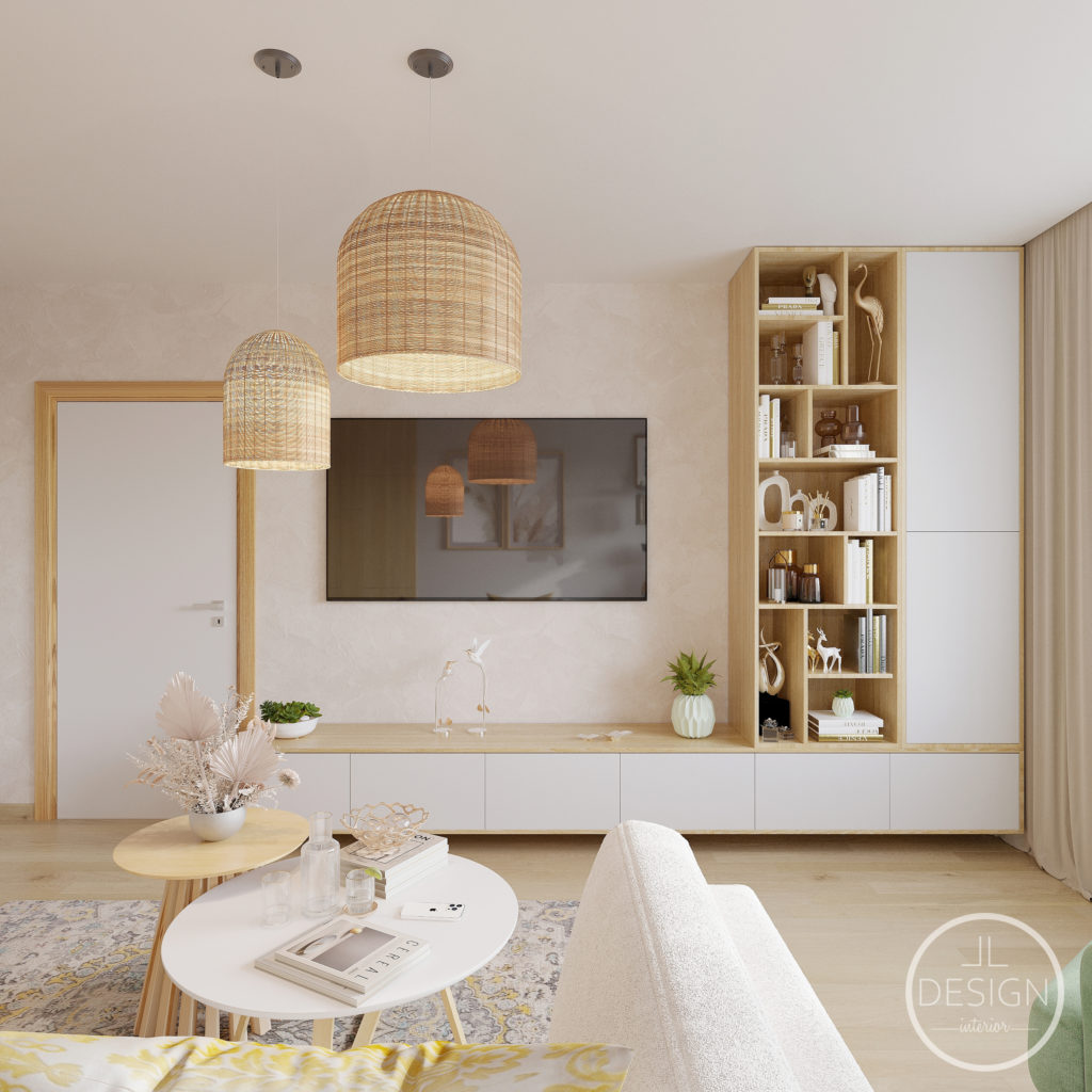 Interiérový dizajn obývačka - Bytový dom Žarnovica - LL design