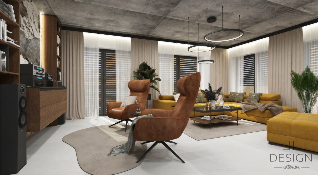 Interiérový dizajn obývačka - Rodinný dom na Kováčovej - LL design