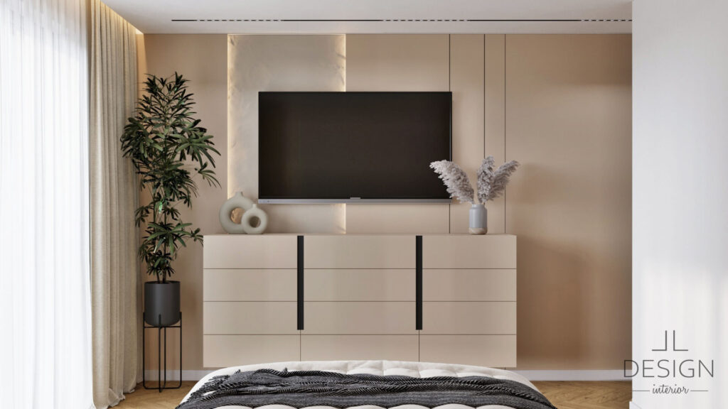 Interiérový dizajn spálňa - Rodinný dom v Krupine - LL design