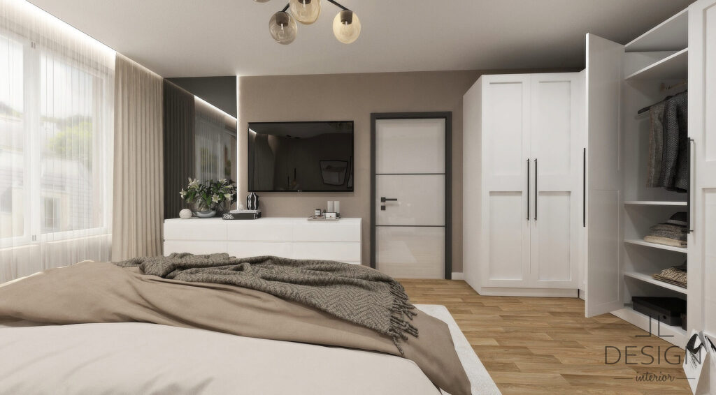 Interiérový dizajn spálňa- Mestský byt vo Zvolene - LL design