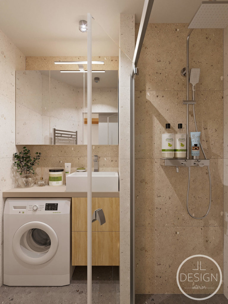 Interiérový dizajn kúpeľňa - Bytový dom Žarnovica - LL design