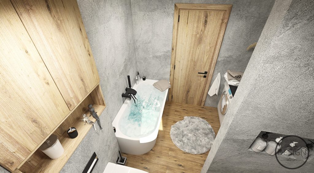 Interiérový dizajn kúpeľňa - Rodinný dom Žarnovica - LL design