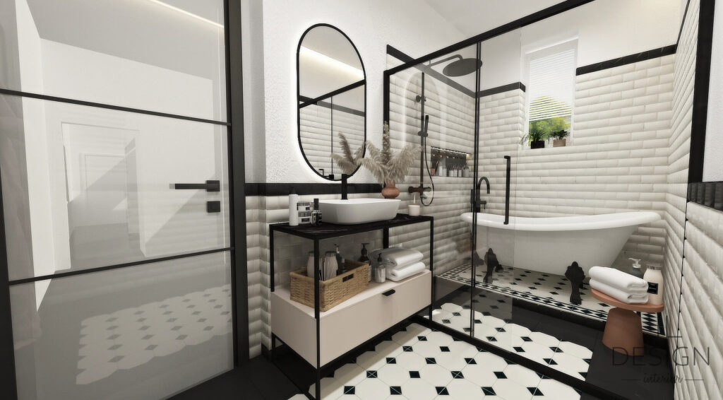 Interiérový dizajn kúpeľňa- Mestský byt vo Zvolene - LL design