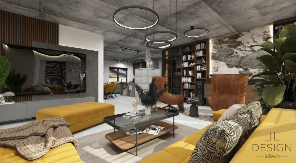 Interiérový dizajn obývačka - Rodinný dom na Kováčovej - LL design