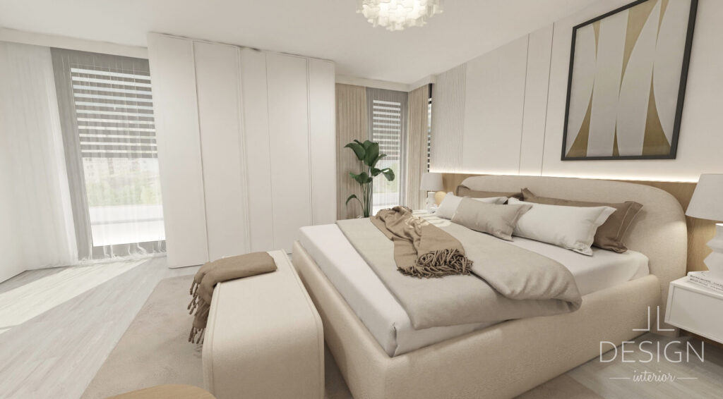 Interiérový dizajn spálňa - Penthouse Zvolen - LL design