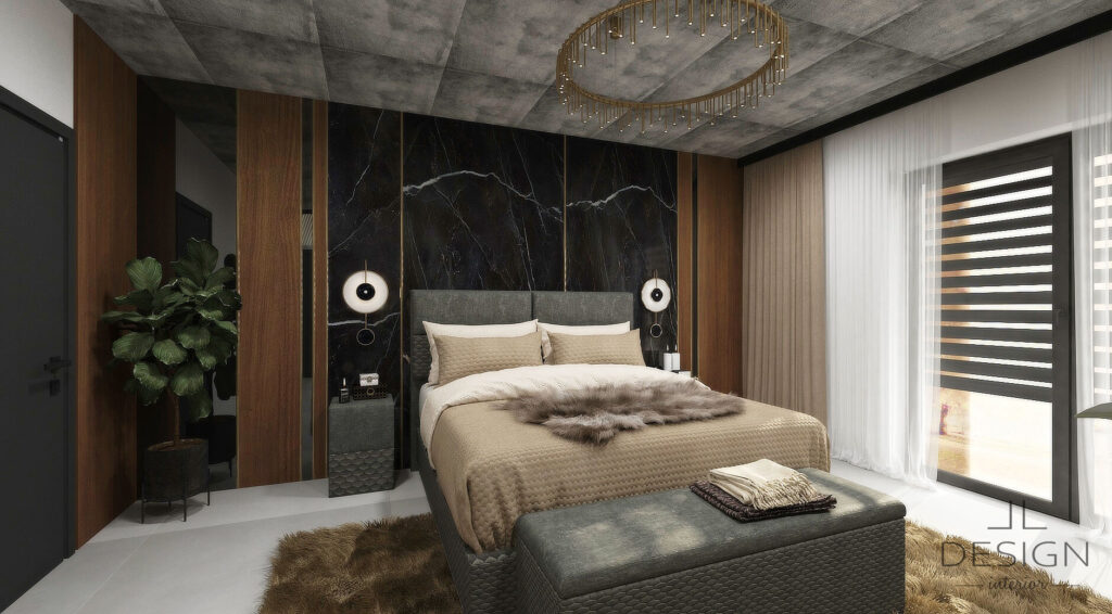 Interiérový dizajn spálňa - Rodinný dom na Kováčovej - LL design