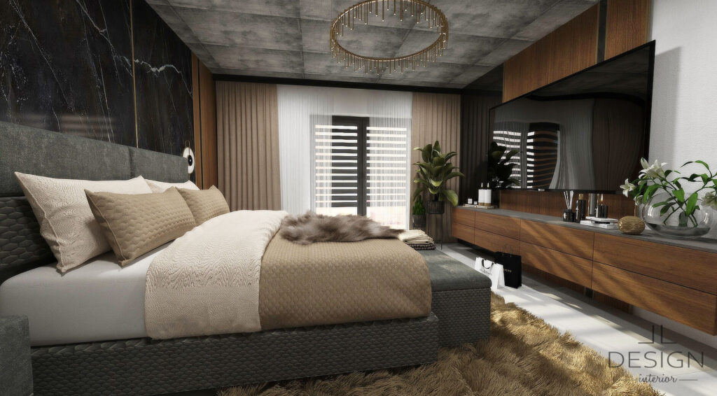 Interiérový dizajn spálňa - Rodinný dom na Kováčovej - LL design