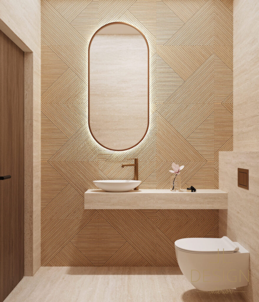 Interiérový dizajn wc - Rodinný dom v Bratislave - LL design