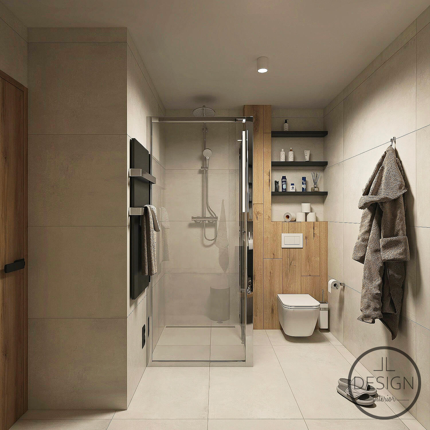 Interiérový dizajn kúpeľňa - Apartmán donovaly - LL design