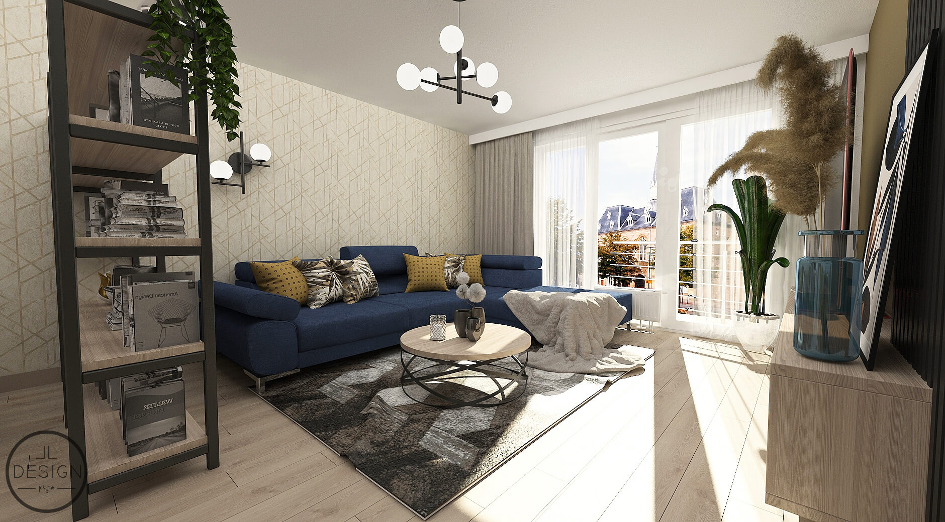 Interiérový dizajn obývačky - Byt Bratislava - LL design