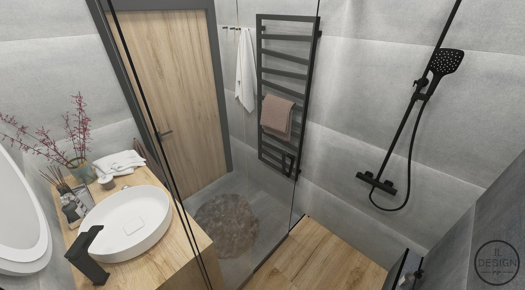 Interiérový dizajn kúpeľne - Byt v Bratislave - LL design