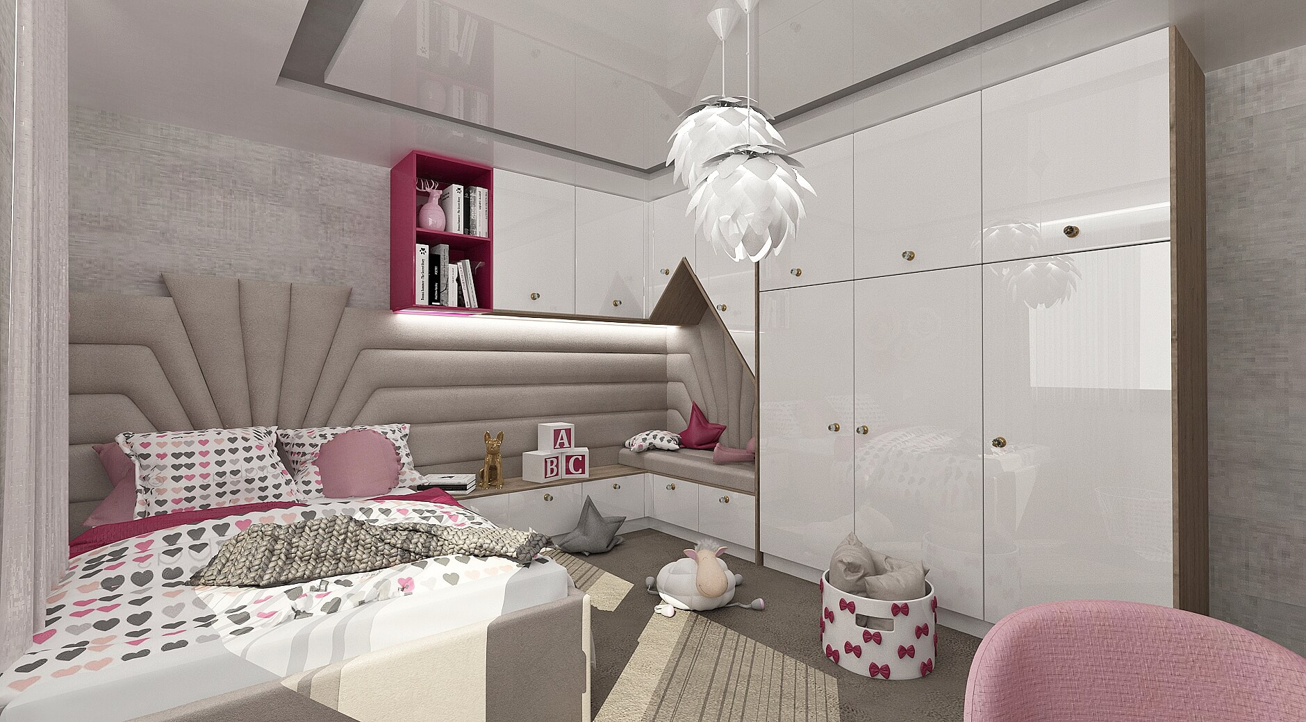 Interiérový dizajn detskej izby - Byt Zvolen - LL design