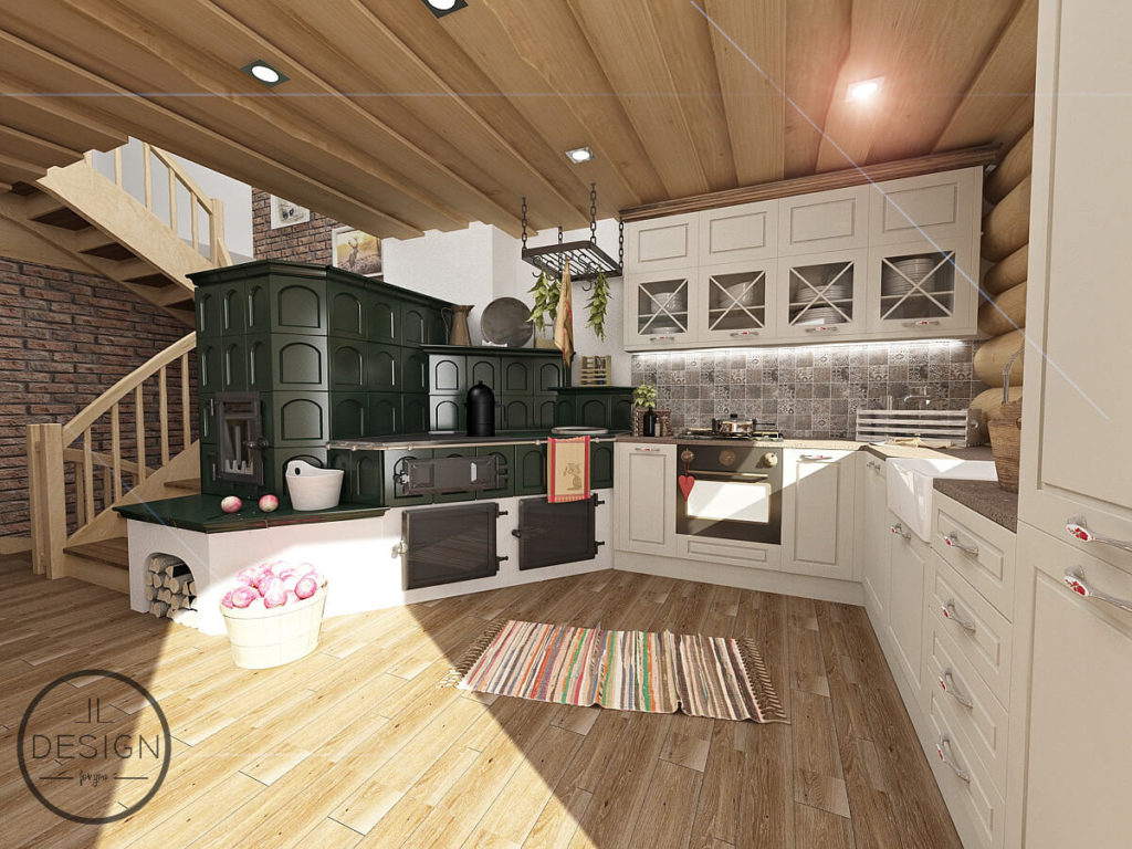 Interiérový dizajn kuchyne - Chata Krahule - LL design