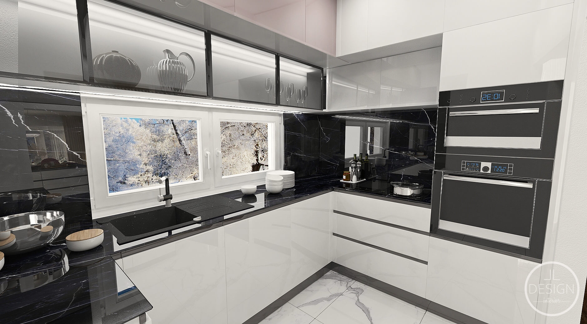 Interiérový dizajn - Kuchyňa - Vizualizácia - LL Design