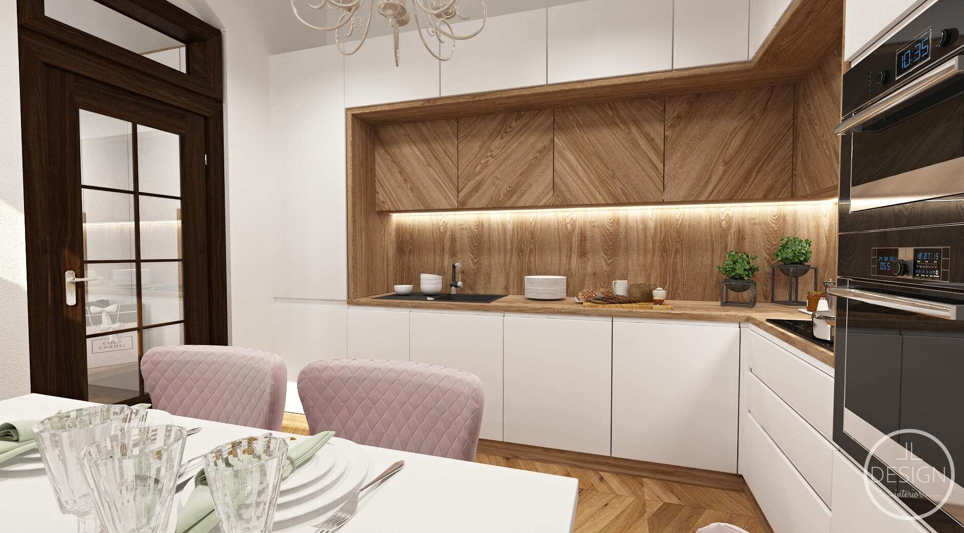 Interiérový dizajn kuchyňa - Historický byt Zvolen - LL design