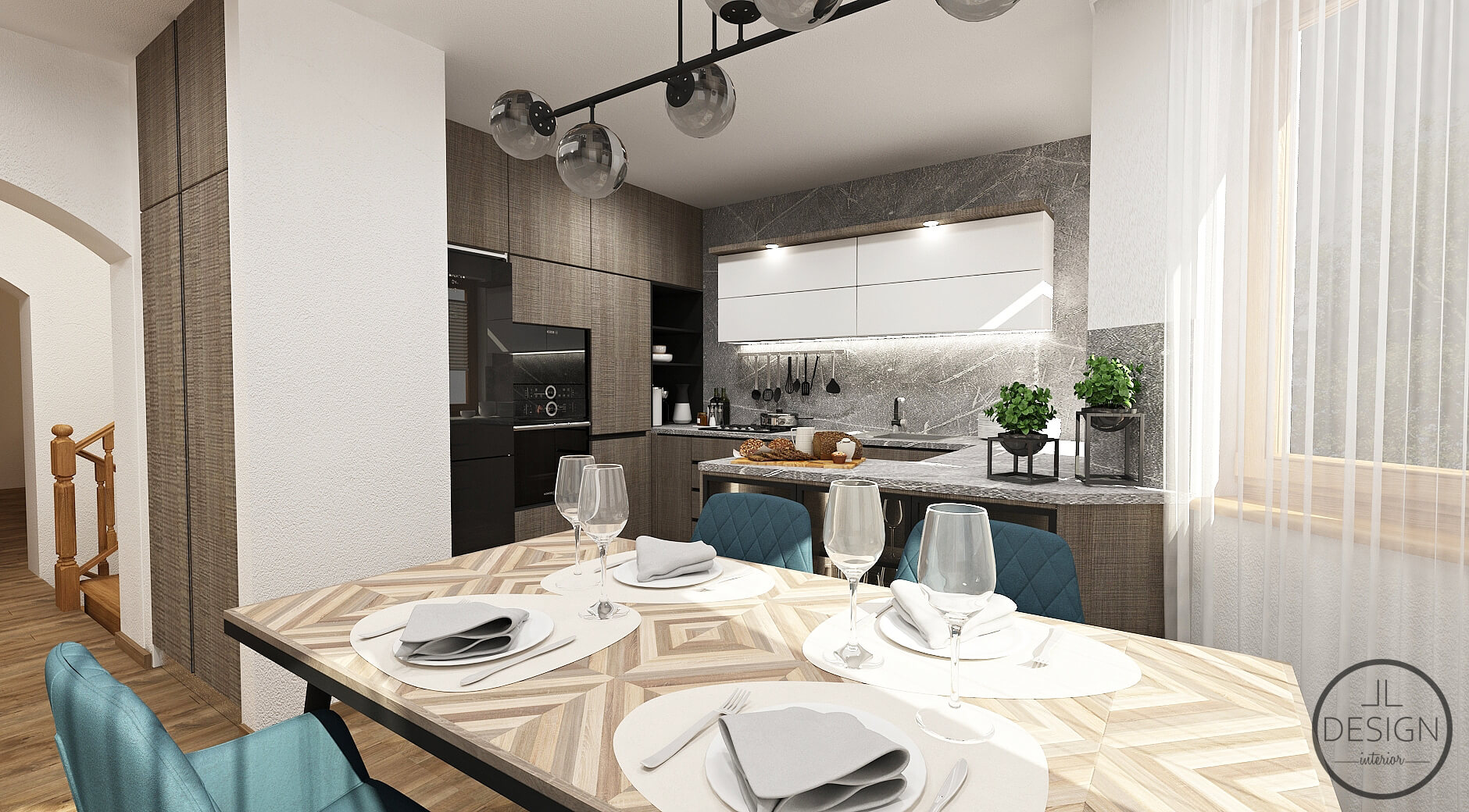 Interiérový dizajn kuchyňa - Rodinný dom Lučenec - LL design