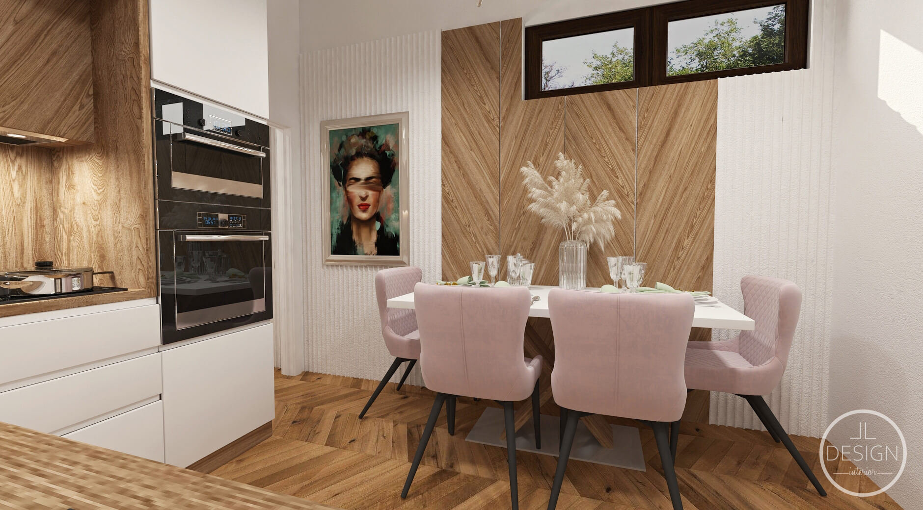 Interiérový dizajn kuchyňa - Historický byt Zvolen - LL design