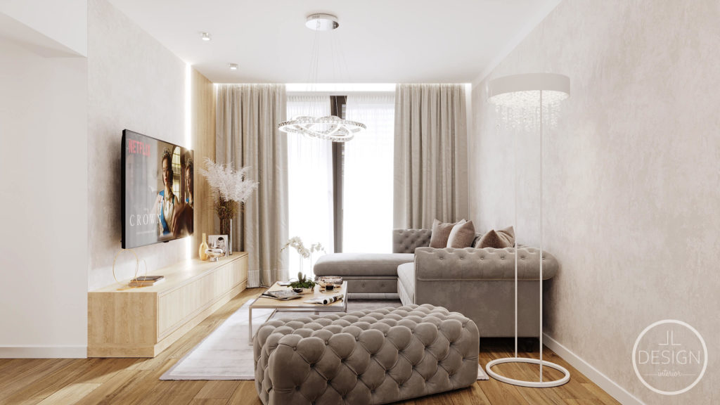 Interiérový dizajn obývačka - Rodinný dom Žiar nad Hronom - LL design