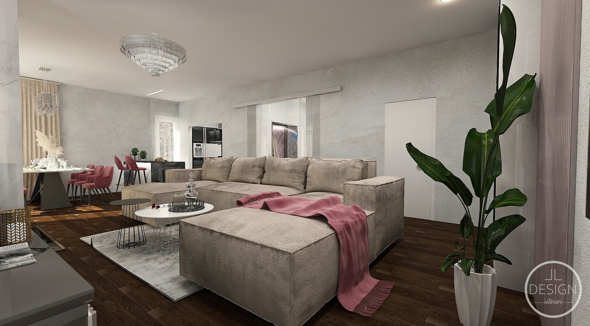 Interiérový dizajn obývačky - LL design