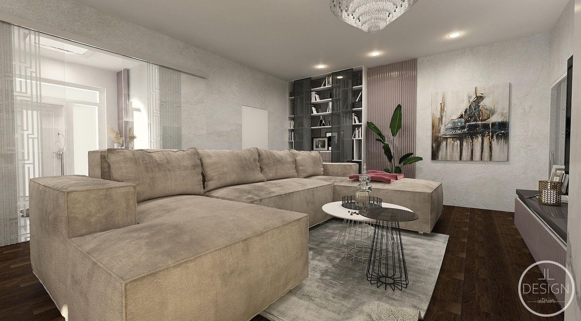 Interiérový dizajn obývačky - LL design