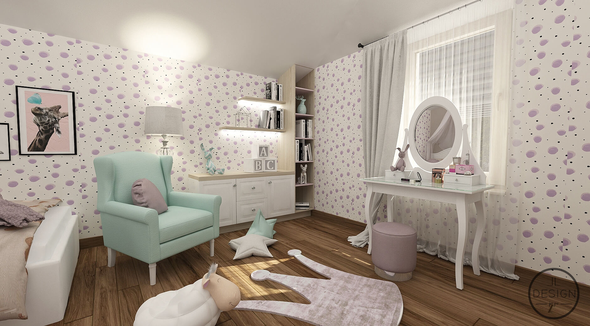 Interiérový dizajn detskej izby - Rodinný dom Bratislava - LL design