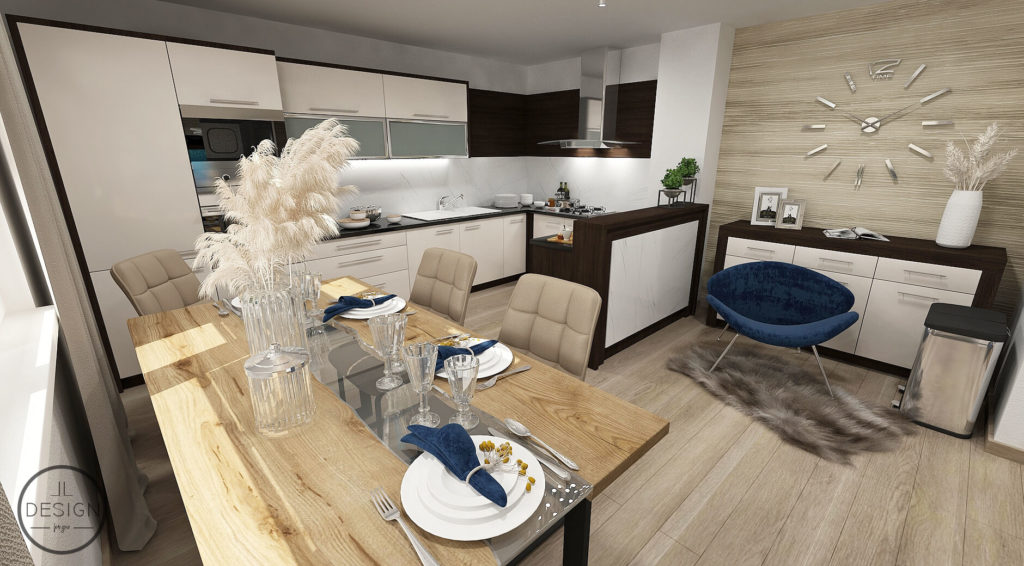 Interiérový dizajn kuchyne - Rodinný dom Kriváň - LL design