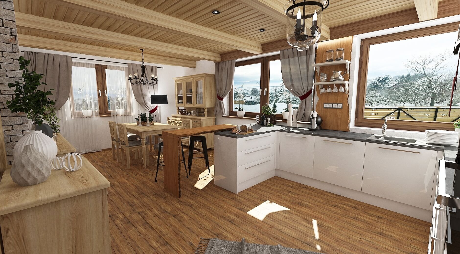 Interiérový dizajn kuchyne - Rodinný dom Martin - LL design