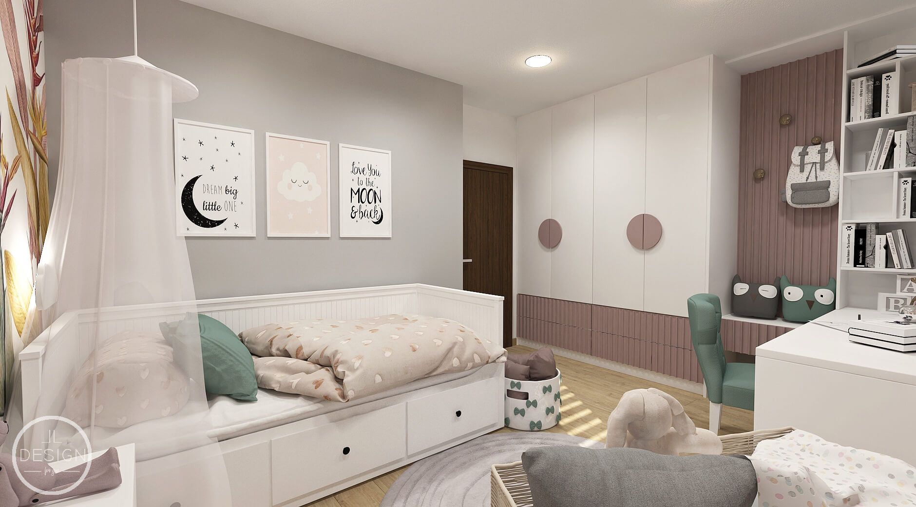Interiérový dizajn detskej izby - Rodinný dom Očová - LL design