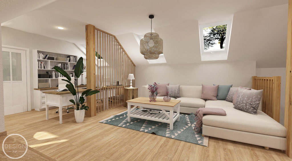 Interiérový dizajn obývačky - Rodinný dom Pliešovce - LL design