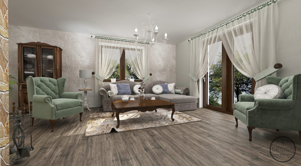 Interiérový dizajn obývačky - Rodinný dom Rimavská Sobota - LL design