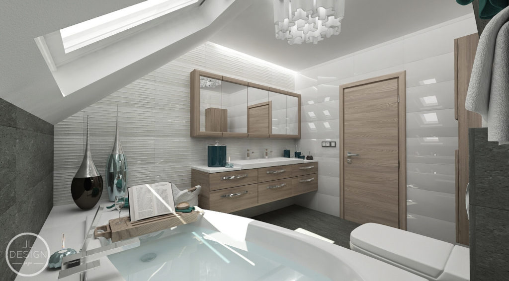 Interiérový dizajn kúpeľne - Rodinný dom Veľká Lúka - LL design