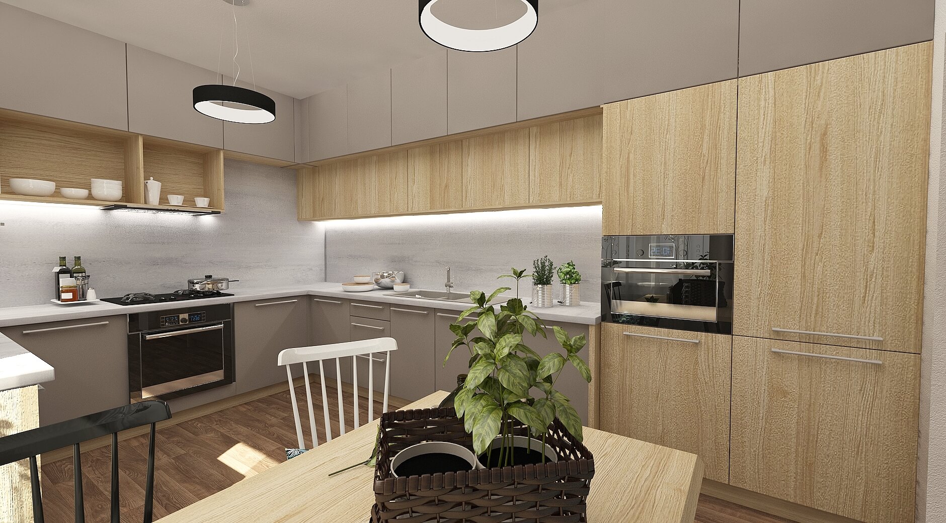 Interiérový dizajn kuchyne - Rodinný dom Žiar nad Hronom - LL design