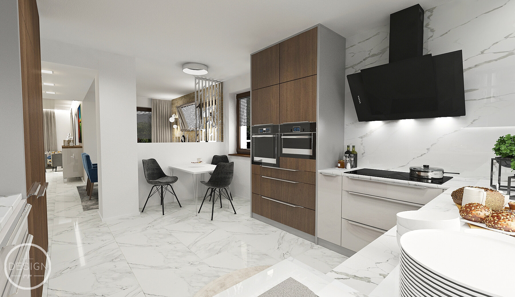 Interiérový dizajn kuchyne - Rodinný dom Zvolen - LL design
